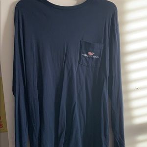 Vineyard Vines navy blue long sleeve shirt